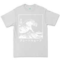 Dove Grey the great wave off kanagawa Premium Tee - artisFamous