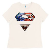 Bone super american flag logo Ladies Tee - LillyAllenDesigns