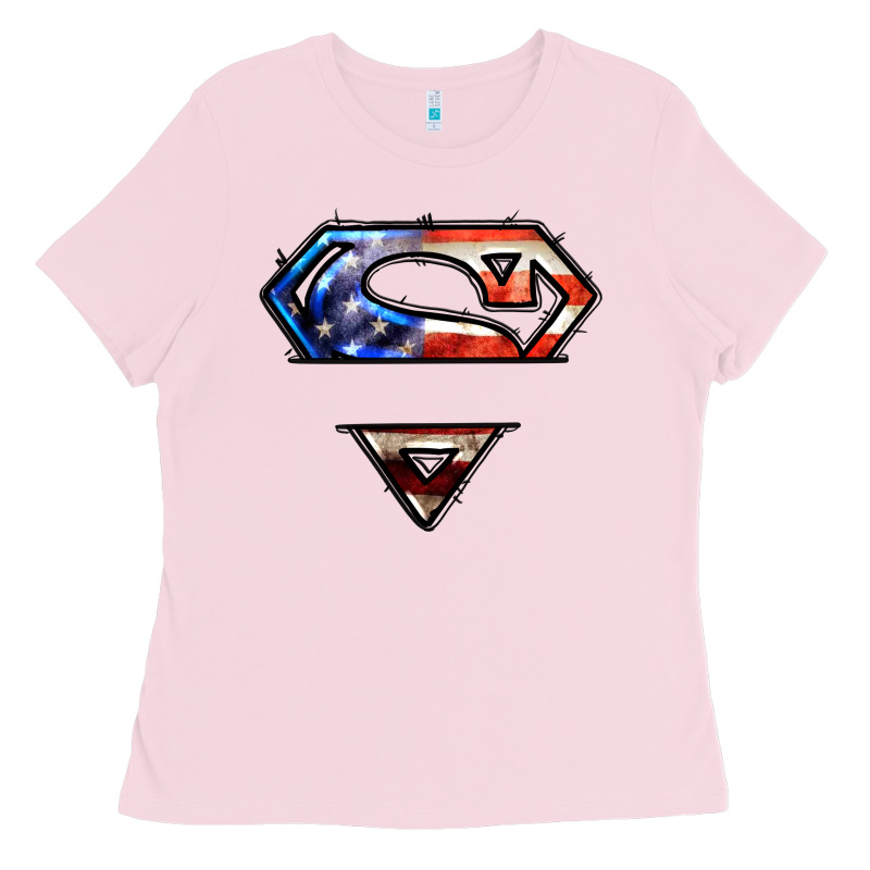 Super American Flag Logo Ladies Tee by LillyAllenDesigns | Teevron