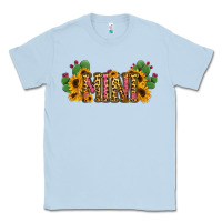 Dusty Blue Cactus Leopard Sunflower Mama and Mini Set Classic Tee - Jasminsmagicworld