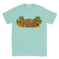 Seafoam Cactus Leopard Sunflower Mama and Mini Set Classic Tee - Jasminsmagicworld