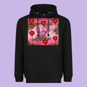 Valentine's Day Love Heavyweight Hoodie Designed By Ranaportraitstore