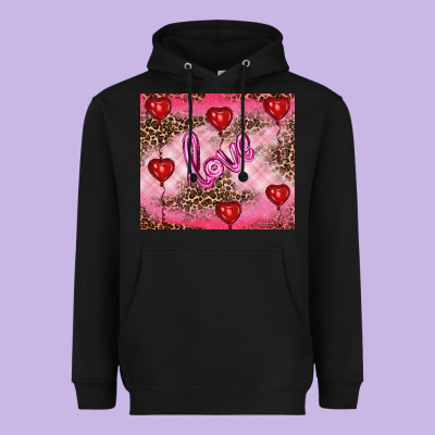 Valentine's Day Love Heavyweight Hoodie Designed By Ranaportraitstore