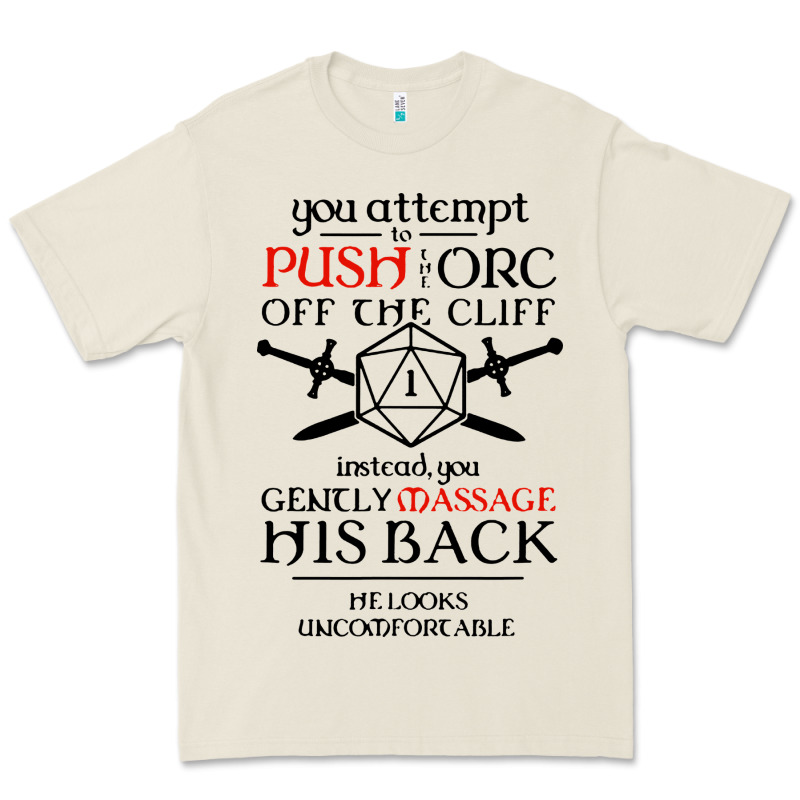 Tabletop Rpg D20 Orc Massage Critical Failure Premium Tee by artisFamous | Teevron