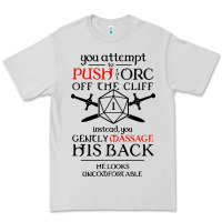 Dove Grey tabletop rpg d20 orc massage critical failure Premium Tee - artisFamous