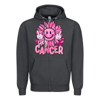 Smoke hey cancer smiley face breast cancer Zipper Hoodie - RanaPortraitStore
