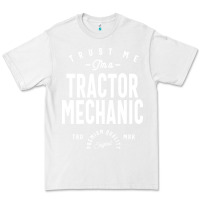 White Tractor Mechanic Gift Funny Job Title Profession Birthday Idea Premium Tee - artisFamous