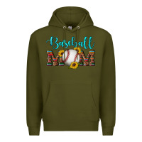 Army Green western leopard serape wooden sunflowers  turquoise glitter mom baseba Premium Hoodie - Artiststas