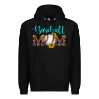 Black western leopard serape wooden sunflowers  turquoise glitter mom baseba Premium Hoodie - Artiststas