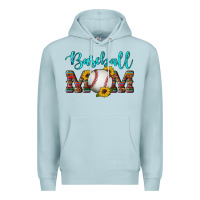 Blue Mist western leopard serape wooden sunflowers  turquoise glitter mom baseba Premium Hoodie - Artiststas