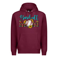 Burgundy western leopard serape wooden sunflowers  turquoise glitter mom baseba Premium Hoodie - Artiststas