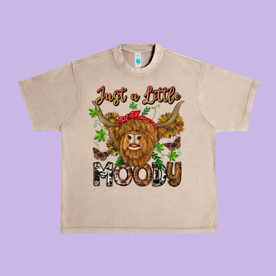 Just A Little Moody Urban Heavy Tee Designed By Cowhidedigitalart