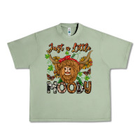 Oil Green Just a Little Moody Urban Heavy Tee - CowhideDigitalArt