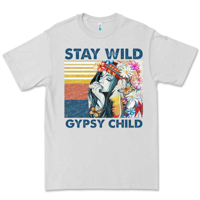 Stay Wild Gypsy Child Letter Rainbow Premium Tee by artisFamous | Teevron