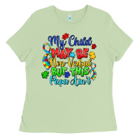 Matcha my child may be non verbal but this papa ain't Ladies Tee - LillyAllenDesigns