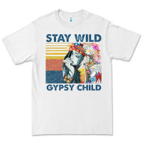 White stay wild gypsy child letter rainbow Premium Tee - artisFamous