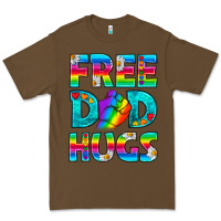 Cacao Pride LGBTQ Free Dad Hugs Premium Tee - BundleAndBundleShop