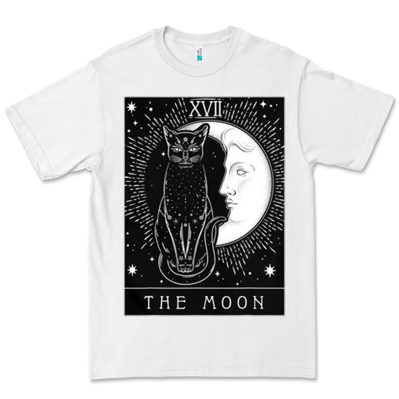 Tarot Card Crescent Moon And Cat Graphic Premium Tee by artisFamous | Teevron