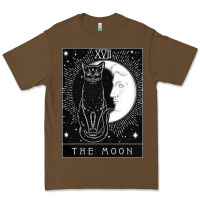 Cacao tarot card crescent moon and cat graphic Premium Tee - artisFamous