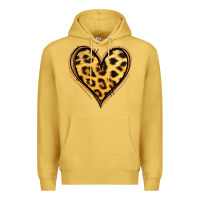 Antique Gold gold glitter leopard heart Premium Hoodie - Jasminsmagicworld
