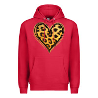 Cardinal gold glitter leopard heart Premium Hoodie - Jasminsmagicworld