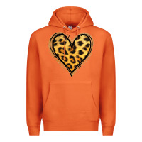 Carrot gold glitter leopard heart Premium Hoodie - Jasminsmagicworld