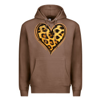Chestnut gold glitter leopard heart Premium Hoodie - Jasminsmagicworld