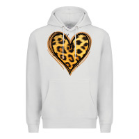 Dove Grey gold glitter leopard heart Premium Hoodie - Jasminsmagicworld