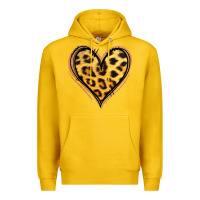 Lemon gold glitter leopard heart Premium Hoodie - Jasminsmagicworld