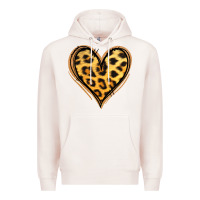 Pale Pink gold glitter leopard heart Premium Hoodie - Jasminsmagicworld