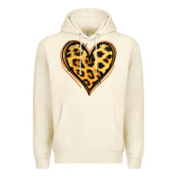 Sandshell gold glitter leopard heart Premium Hoodie - Jasminsmagicworld