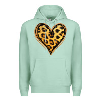 Seafoam gold glitter leopard heart Premium Hoodie - Jasminsmagicworld