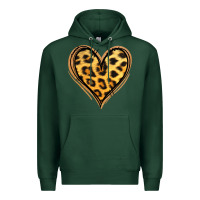Sports Green gold glitter leopard heart Premium Hoodie - Jasminsmagicworld