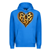 True Royal gold glitter leopard heart Premium Hoodie - Jasminsmagicworld