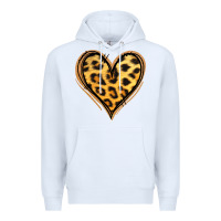 White gold glitter leopard heart Premium Hoodie - Jasminsmagicworld
