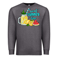 Charcoal Heather sweet summer time no background Premium Sweatshirt - Jasminsmagicworld