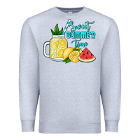 Heather Grey sweet summer time no background Premium Sweatshirt - Jasminsmagicworld