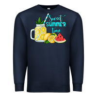 Navy sweet summer time no background Premium Sweatshirt - Jasminsmagicworld