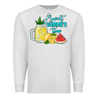 Oatmeal Heather sweet summer time no background Premium Sweatshirt - Jasminsmagicworld