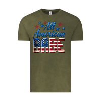 Vintage Olive All American Babe Vintage Tee - LillyAllenDesigns