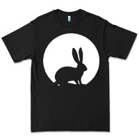 Bunny And Full Moon Funny Premium Tee | Teevron