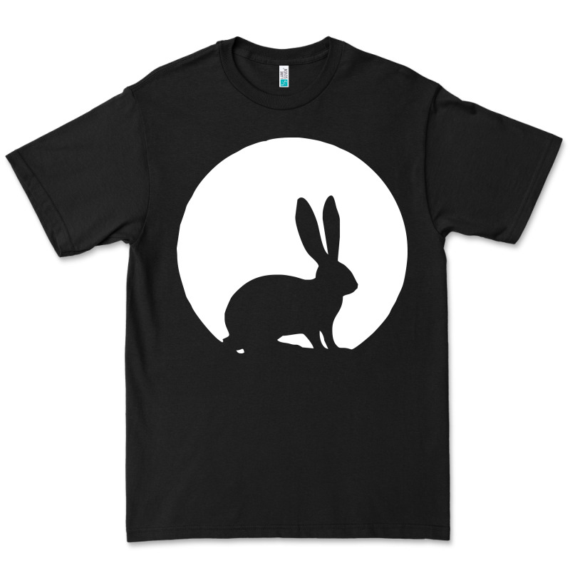 Bunny And Full Moon Funny Premium Tee by artisFamous | Teevron