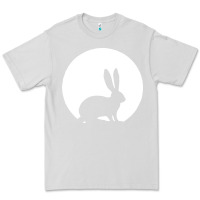 Dove Grey bunny and full moon funny Premium Tee - artisFamous