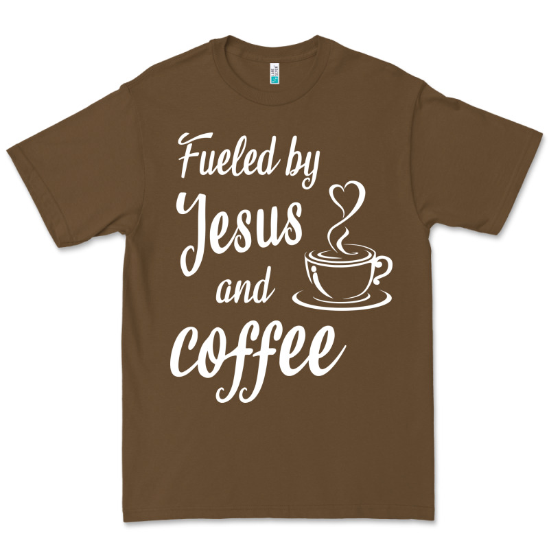 Fueled By Jesus And Coffee Premium Tee by artisFamous | Teevron