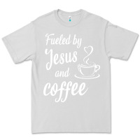 Dove Grey Fueled by jesus and coffee Premium Tee - artisFamous