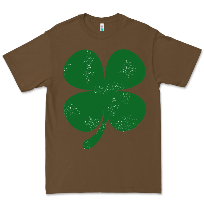 Distressed Green Four Leaf Clover Premium Tee by artisFamous | Teevron