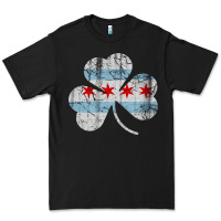 Black irish chicago flag shamrock Premium Tee - artisFamous