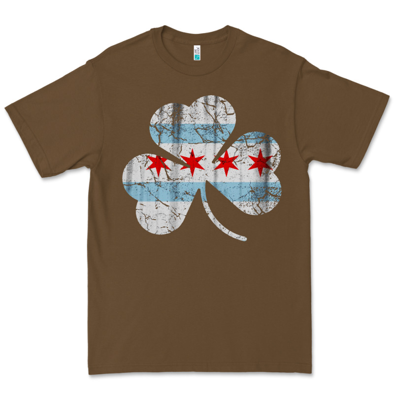 Irish Chicago Flag Shamrock Premium Tee by artisFamous | Teevron