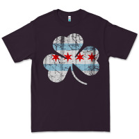 Plum irish chicago flag shamrock Premium Tee - artisFamous