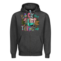 Charcoal Heather back that thing up camping Zipper Hoodie - RanaPortraitStore